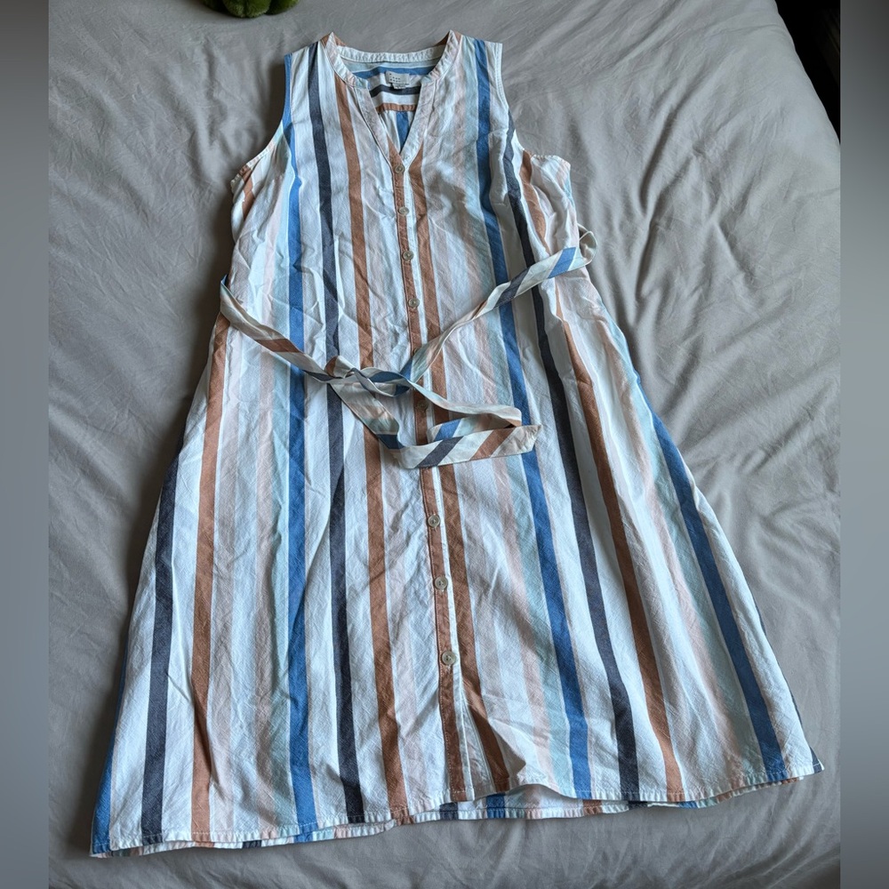 Striped Button-Down Dress
